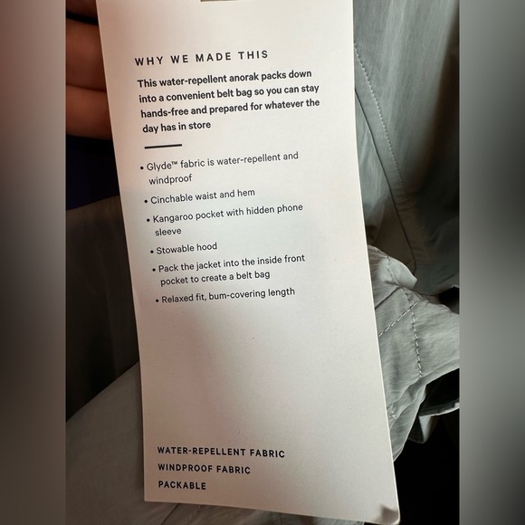 lululemon athletica Women's anorak in purple and Gray - Picture 4 of 11